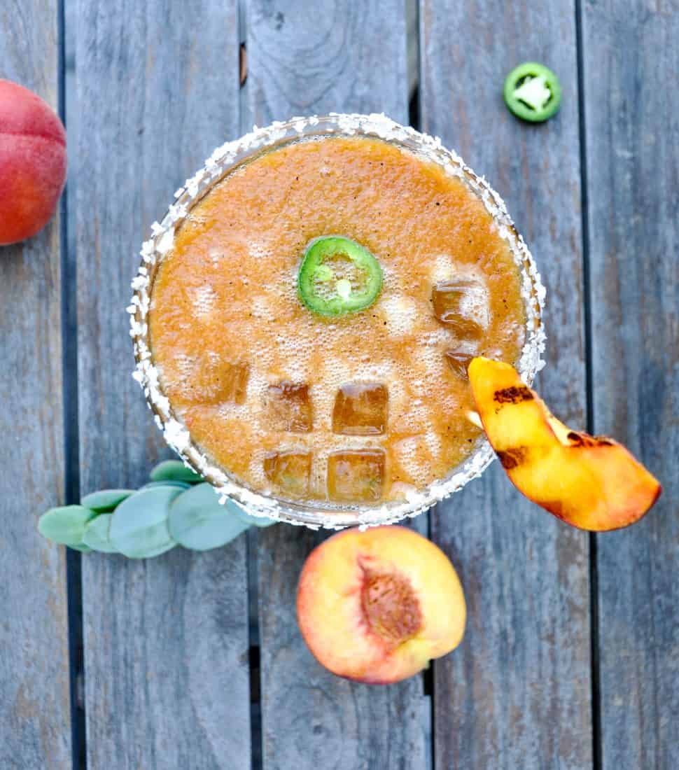 Spicy Grilled Peach Margarita California Grown