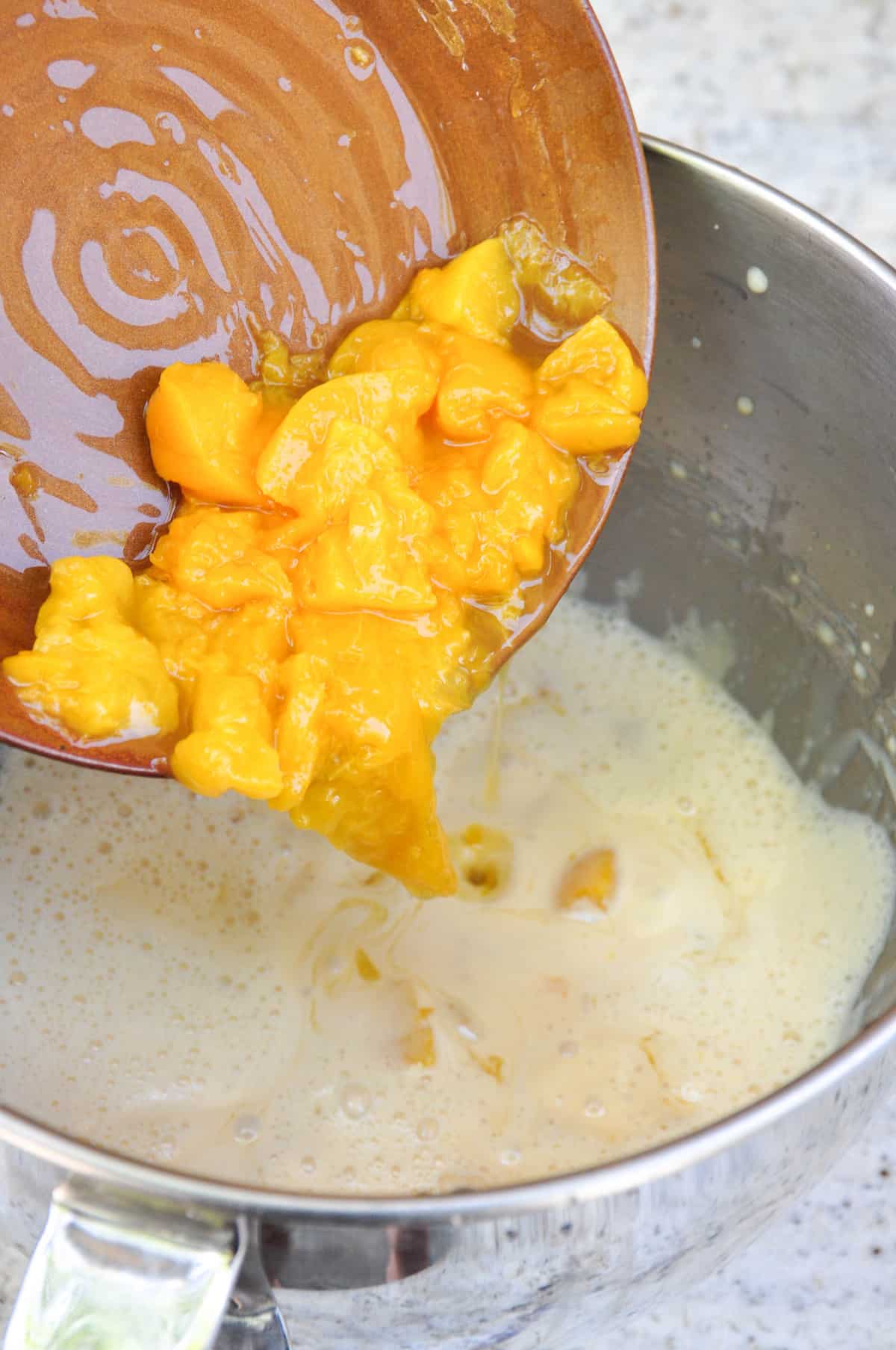 canned peach ice cream recipe