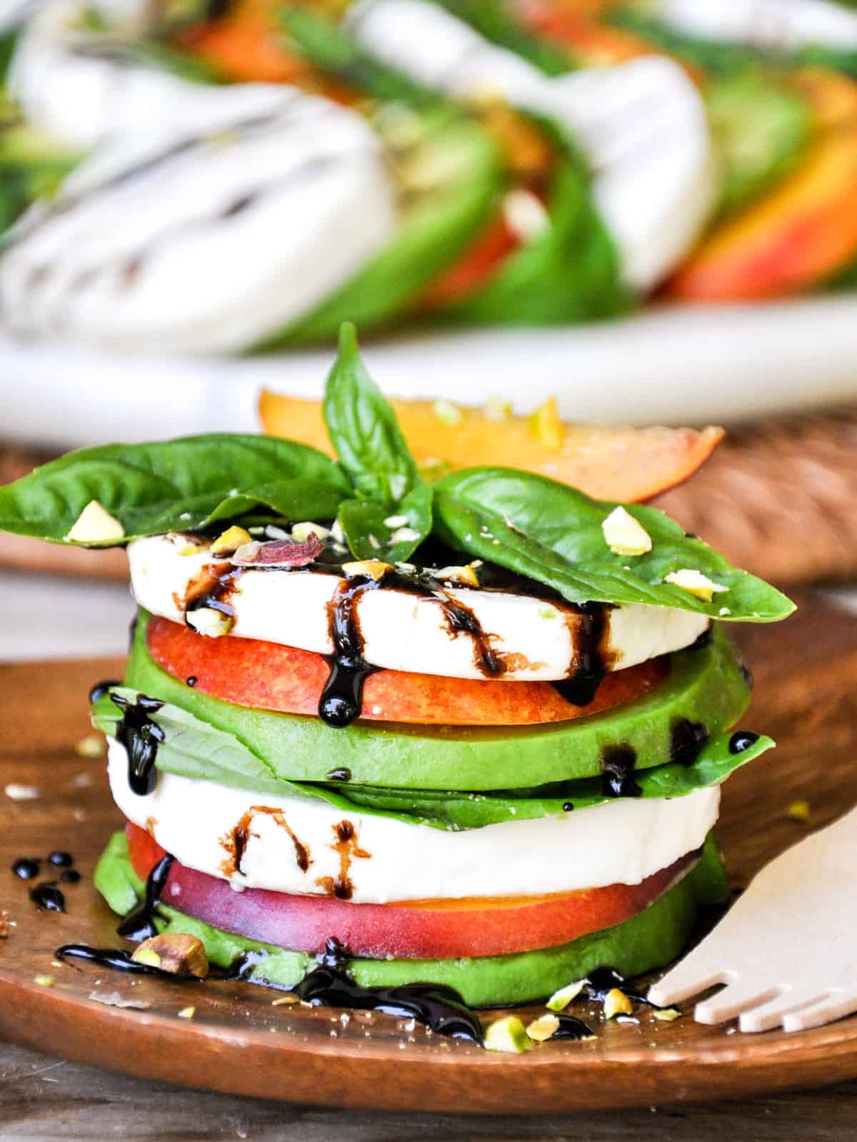 Summerfy your Caprese salad using nectarines and avocado. Delish!